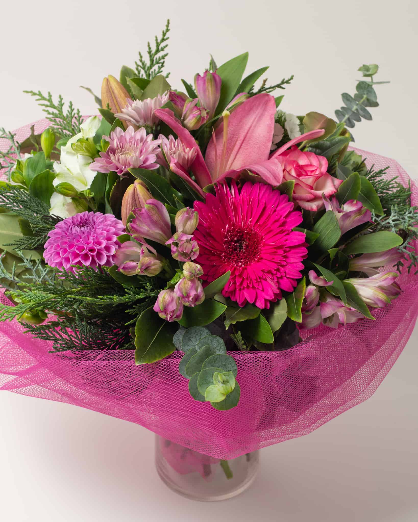 pink posy flower