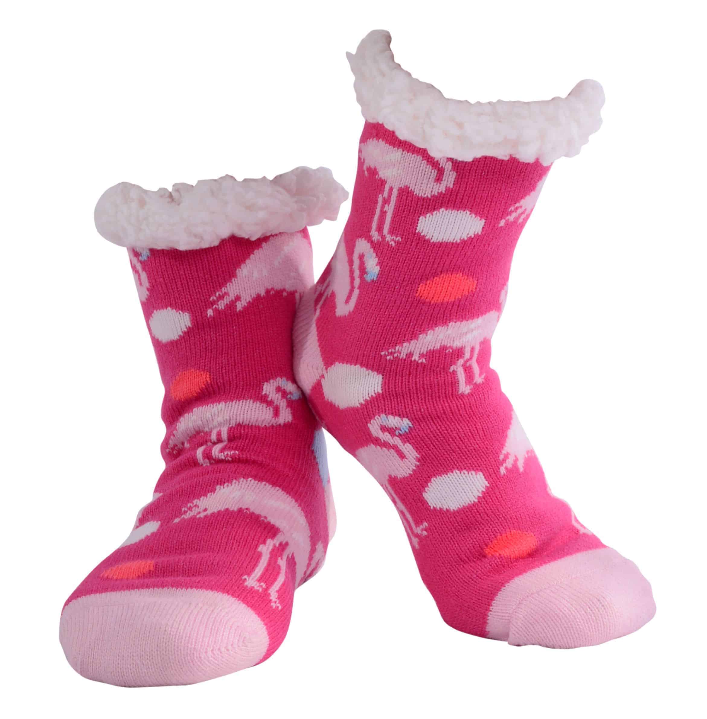 Nuzzles | Slipper Socks | Ladies Flamingo - Dark Pink | Expressions