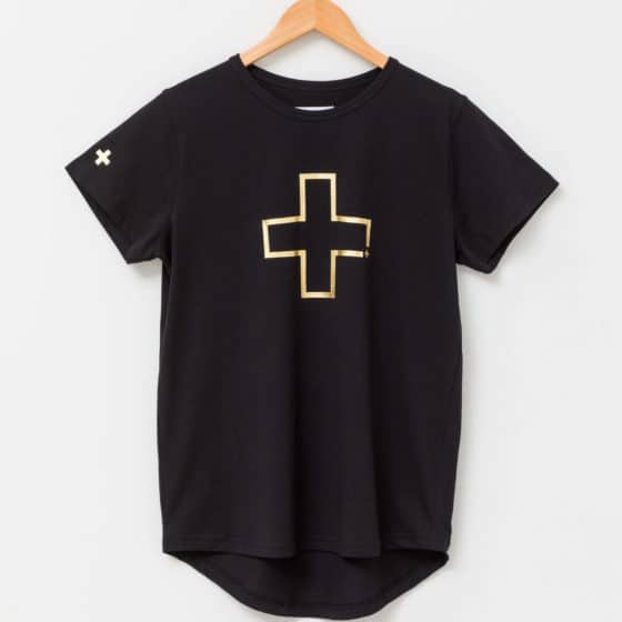 Stella Gemma | Short Sleeve T-Shirt | Smoke Green with Star Cross ...