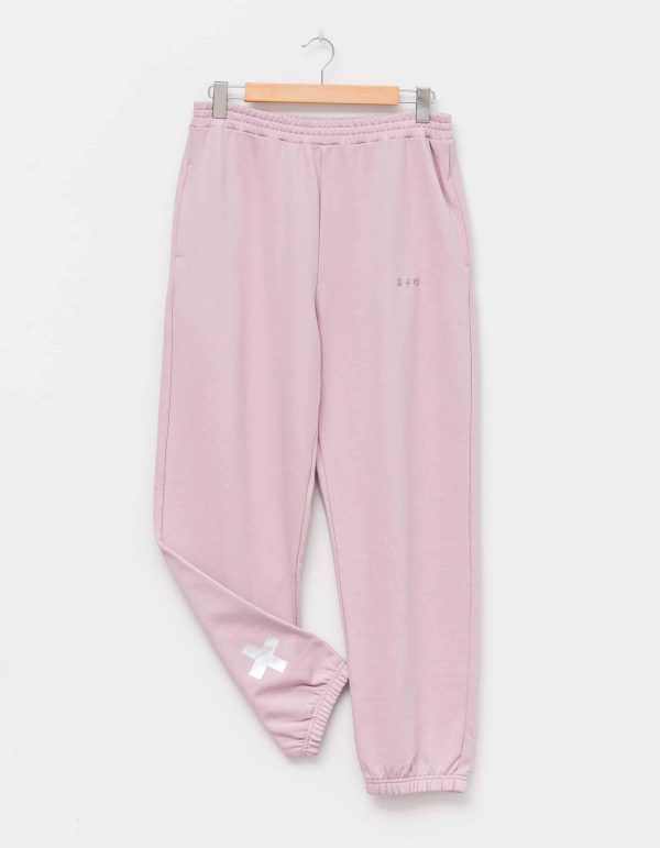 lilac track pants