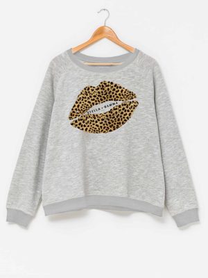 stella-gemma-sweater-SGTS3124-grey-marle-leopard-lips-sweatshirt-expressions