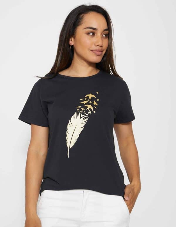 stella-gemma-short-sleeve-SGTS3239-black-gold-feather-expressions