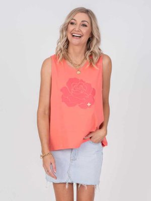 stella-gemma-short-sleeve-tank-SGTS3214-tee-coral-floral-expressions