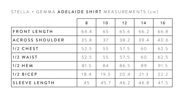SG-Adelaide-Shirt-Measurements-size-guide-expressions-stella-gemma