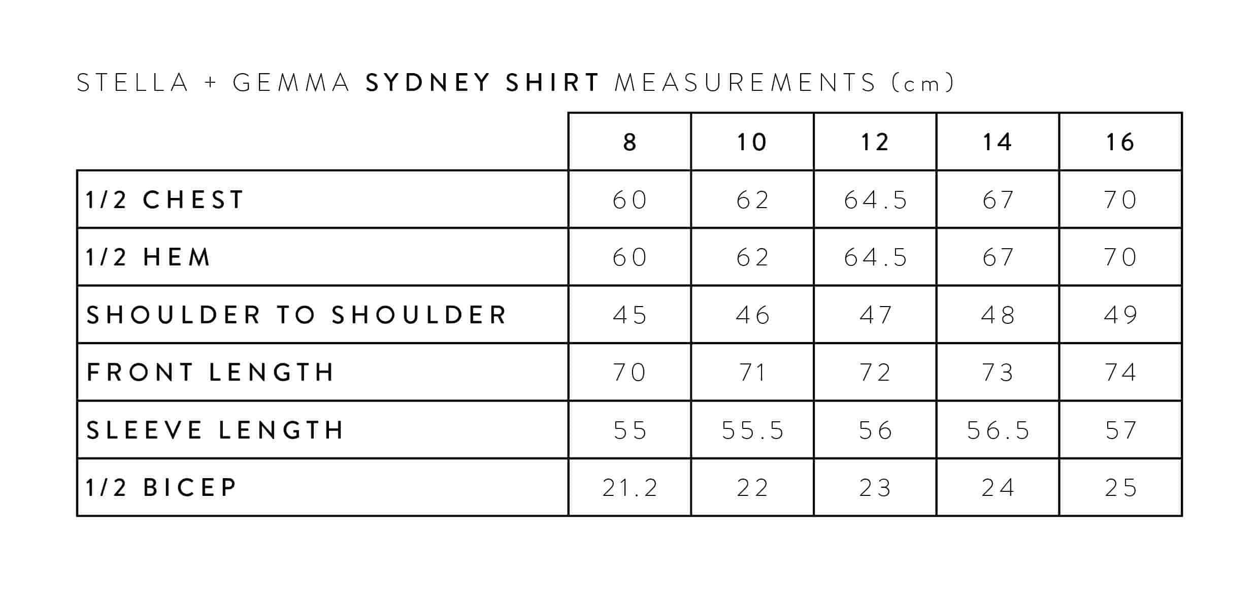 Stella Gemma | Long Sleeve Shirt | Sydney - Black | Expressions