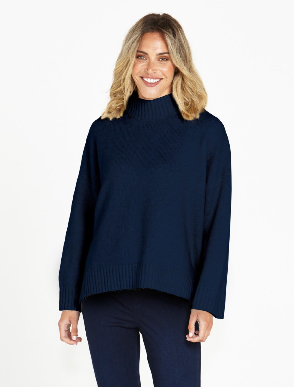 Betty Basics Jumper Luna Knit Jumper Navy Expressions