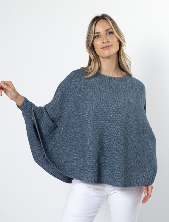 Stella Gemma | Poncho | Navy | Expressions