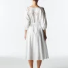 Lily Pond Embroidered Dress - White - Thumbnail Image 3