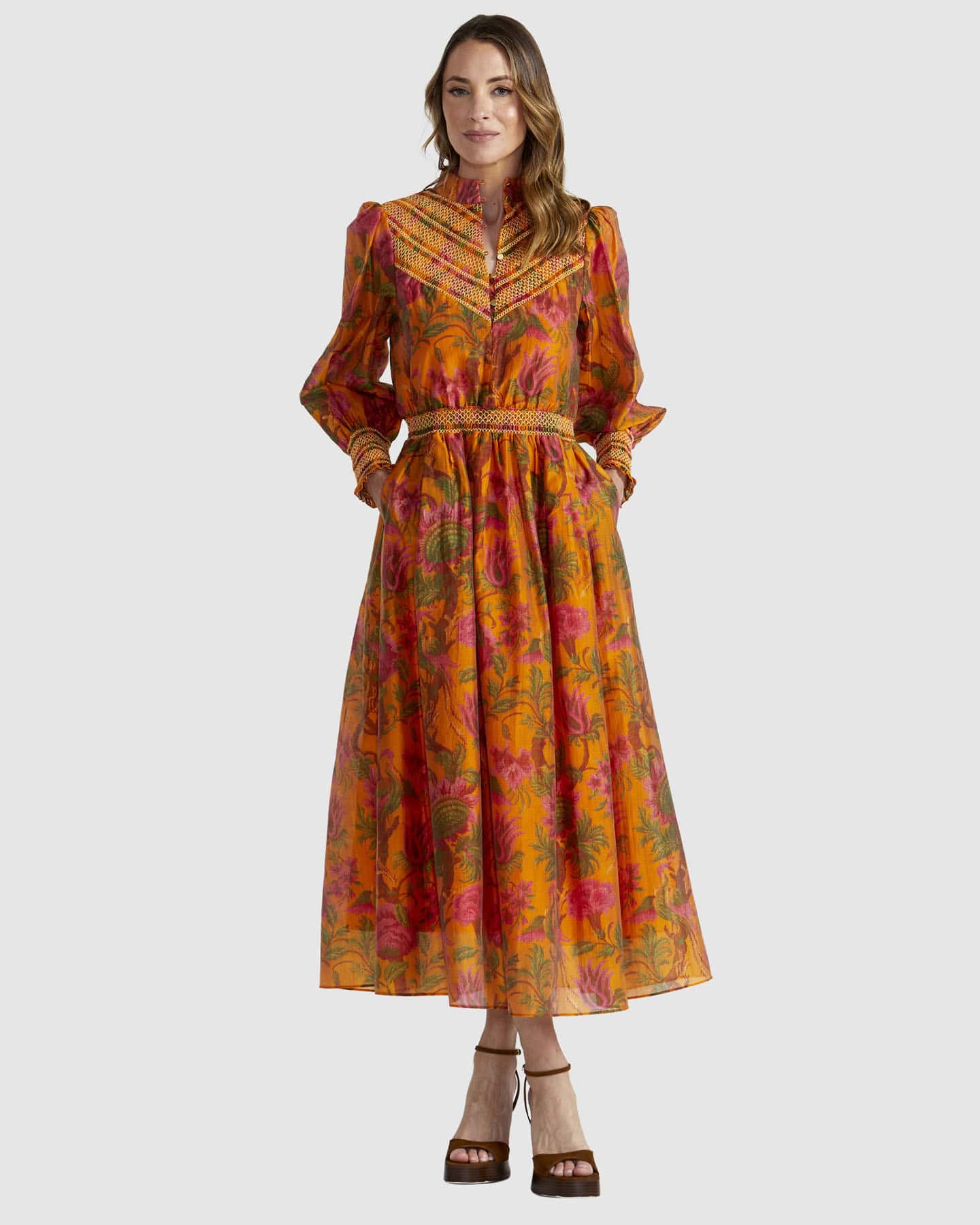 Panama Dress - Orange Floral - Image 2