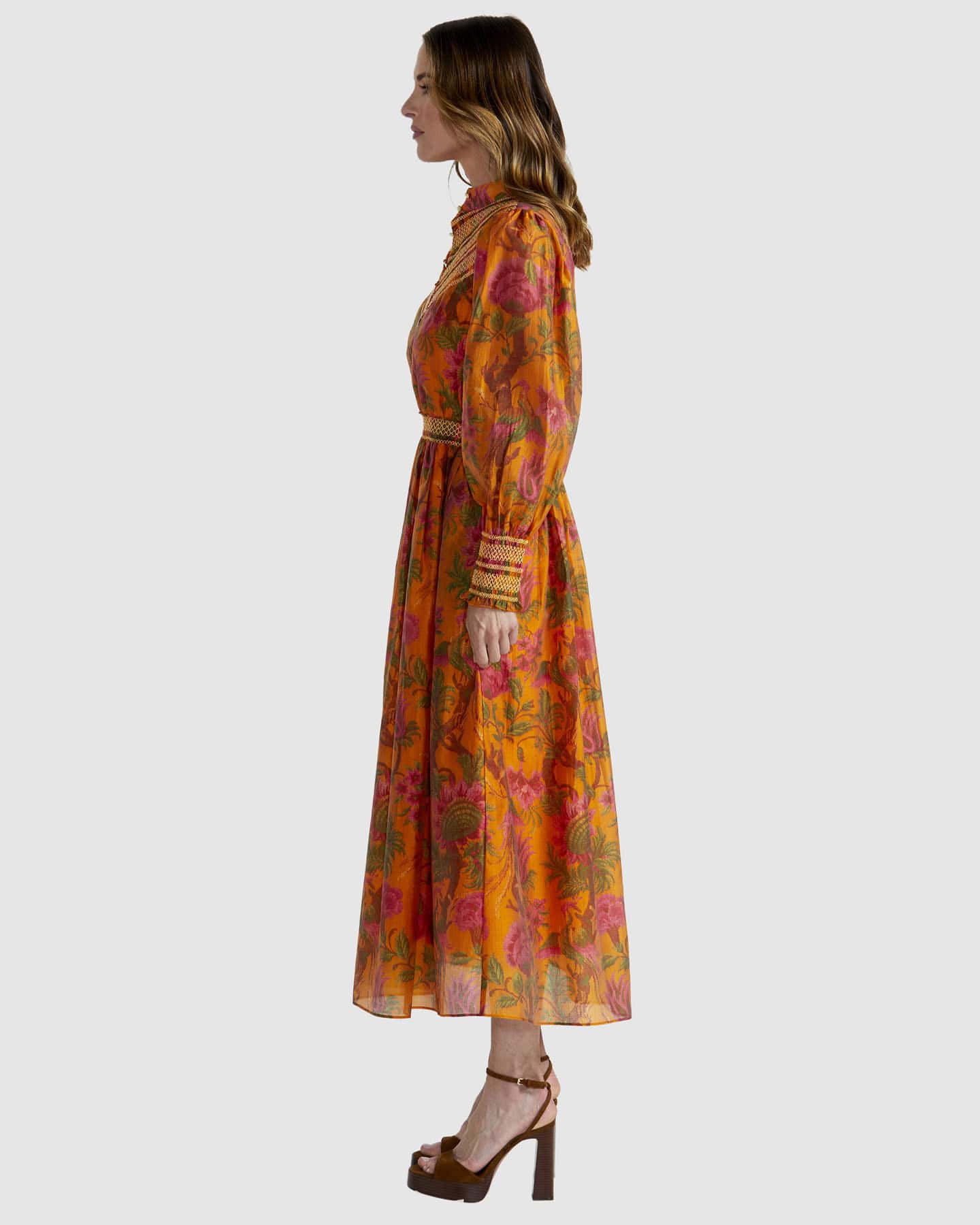 Panama Dress - Orange Floral - Image 3