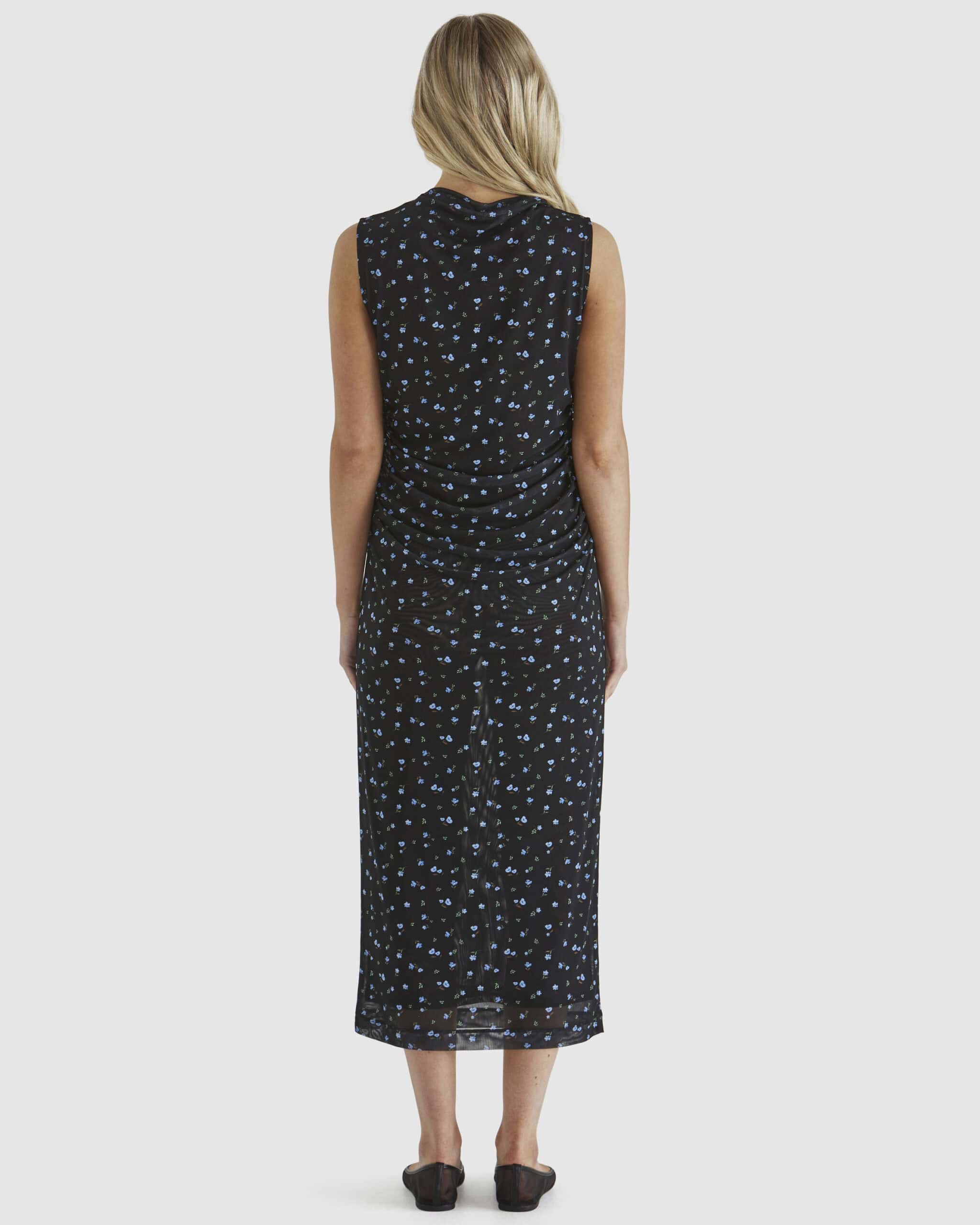 Lauretta Mesh Dress - Black Ditsy - Image 4