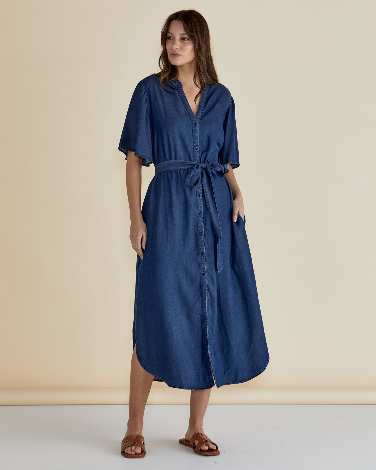 Dresden Lyocell Dress - Dark Indigo - Image 1