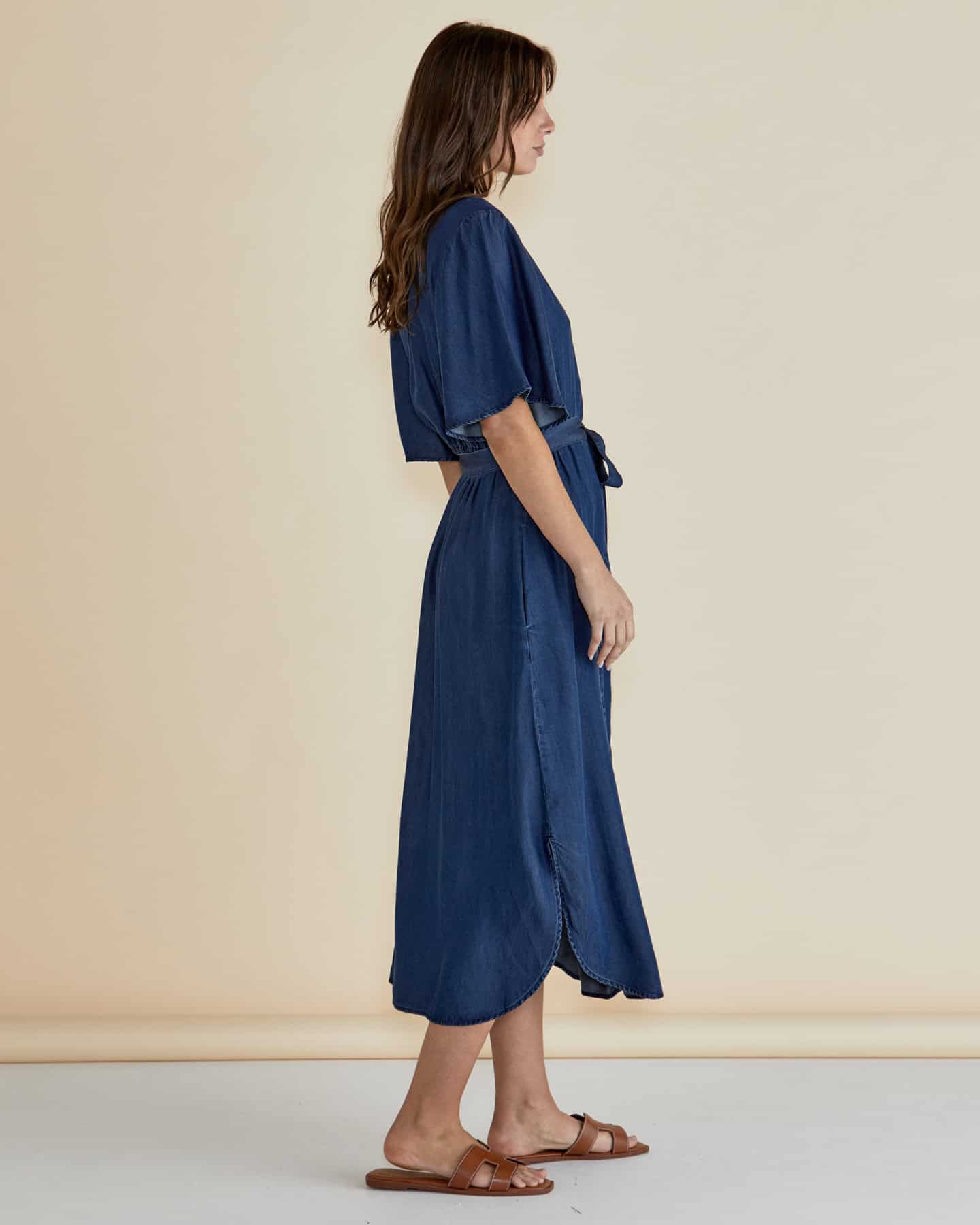 Dresden Lyocell Dress - Dark Indigo - Image 2