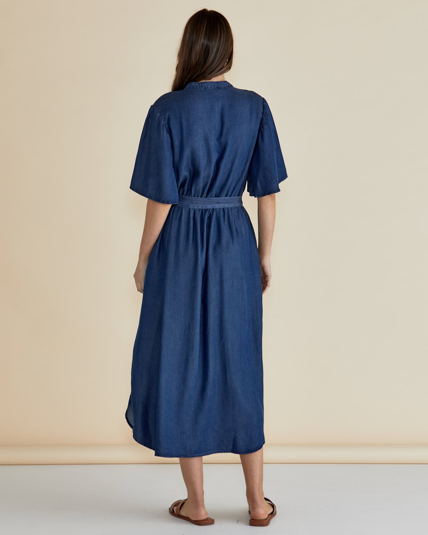Dresden Lyocell Dress - Dark Indigo - Image 3