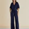 Asher Blouse - Dark Blue - Thumbnail Image 2