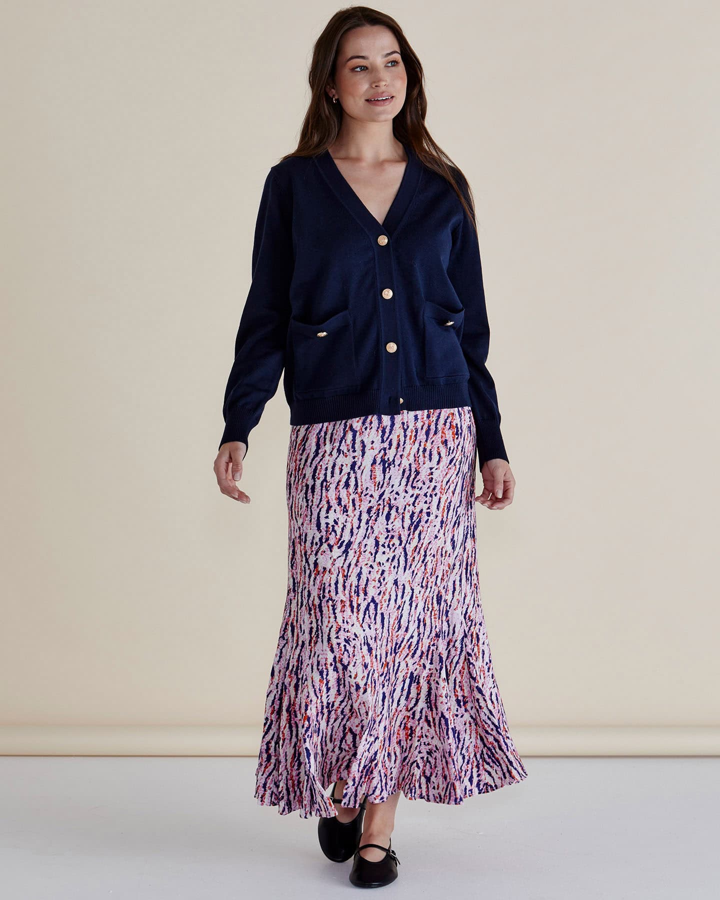 Leon Knit Cardigan - Navy - Image 2