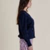 Leon Knit Cardigan - Navy - Thumbnail Image 3