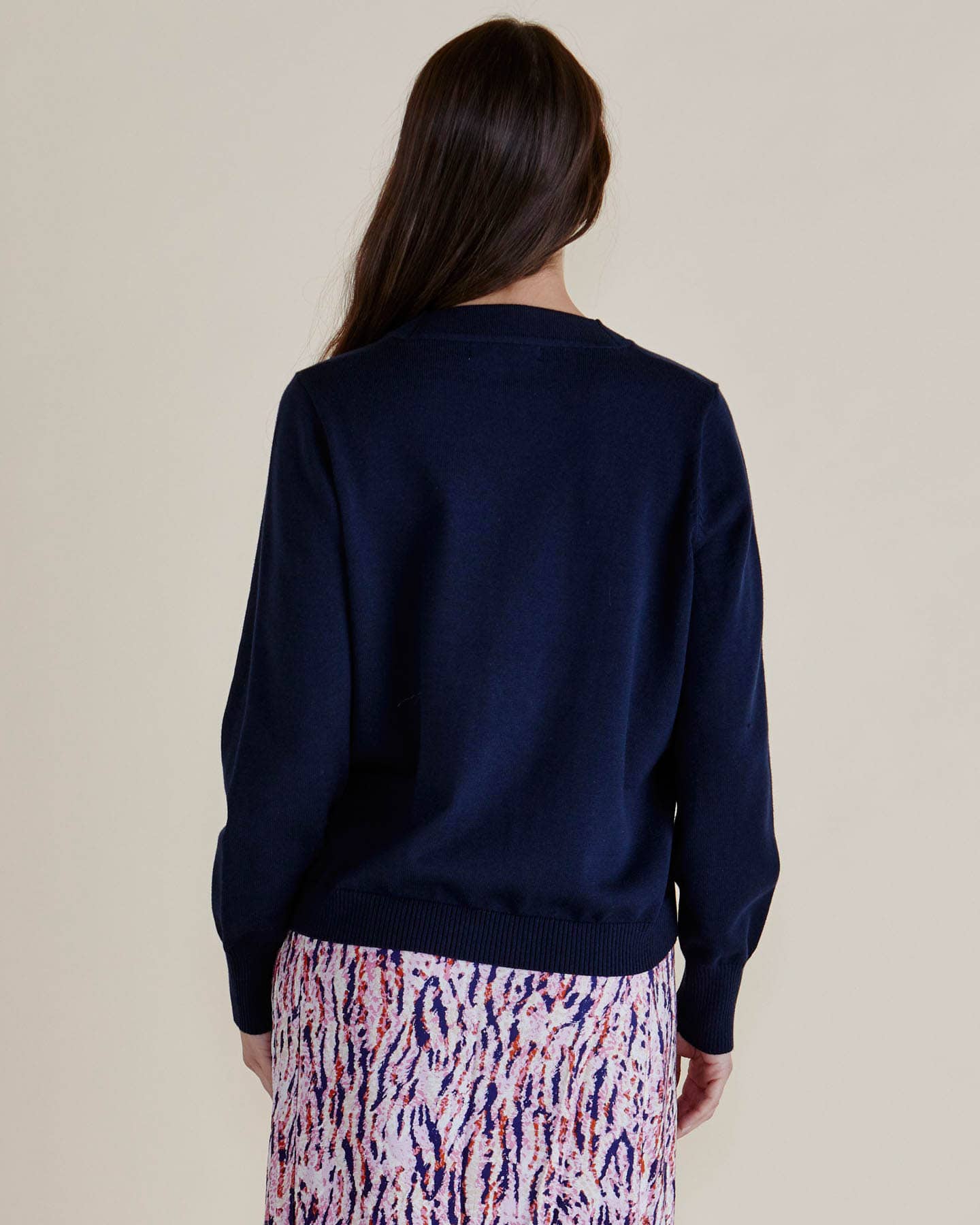Leon Knit Cardigan - Navy - Image 4
