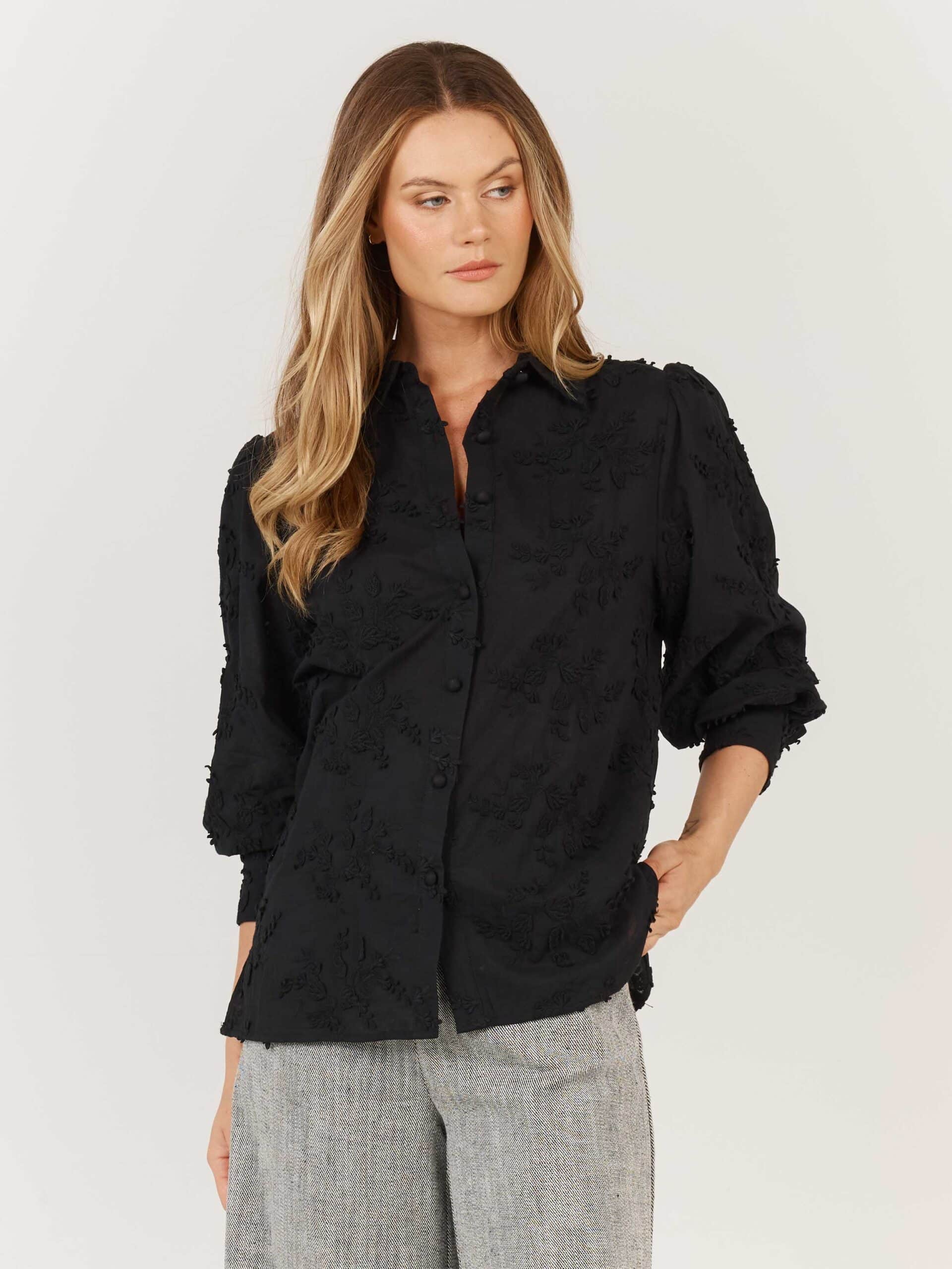 Gardenia Shirt - Black - Image 1
