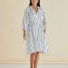 Jenna Dress - Black/White Stripe - Thumbnail Image 1