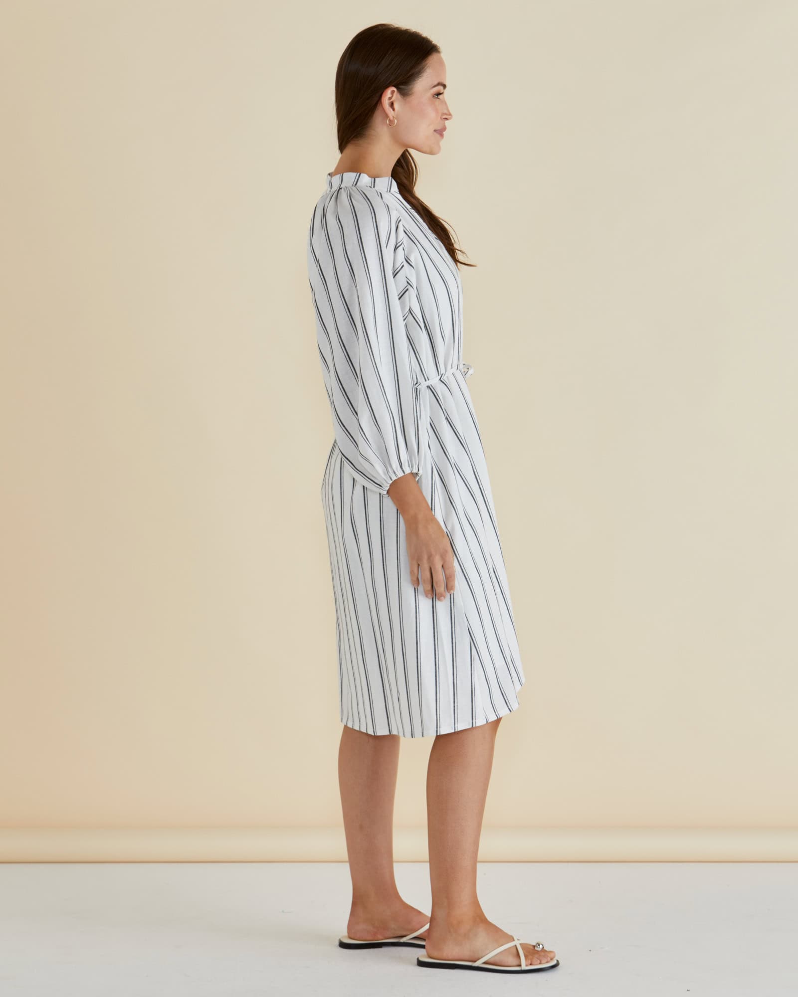 Jenna Dress - Black/White Stripe - Image 2