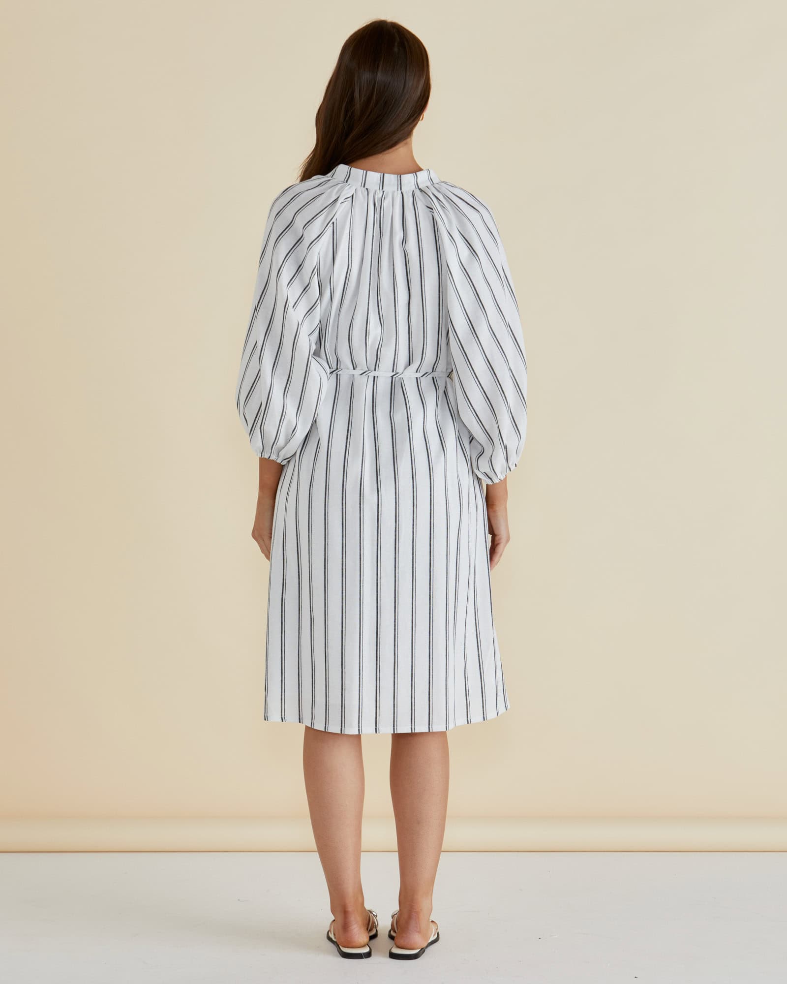 Jenna Dress - Black/White Stripe - Image 3