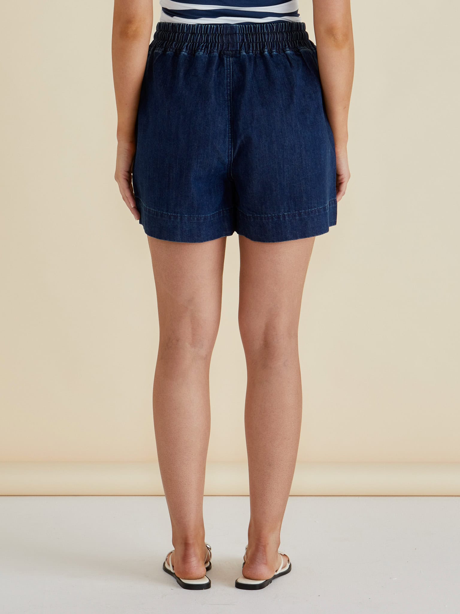 Relax Denim Shorts - Dark Blue - Image 4