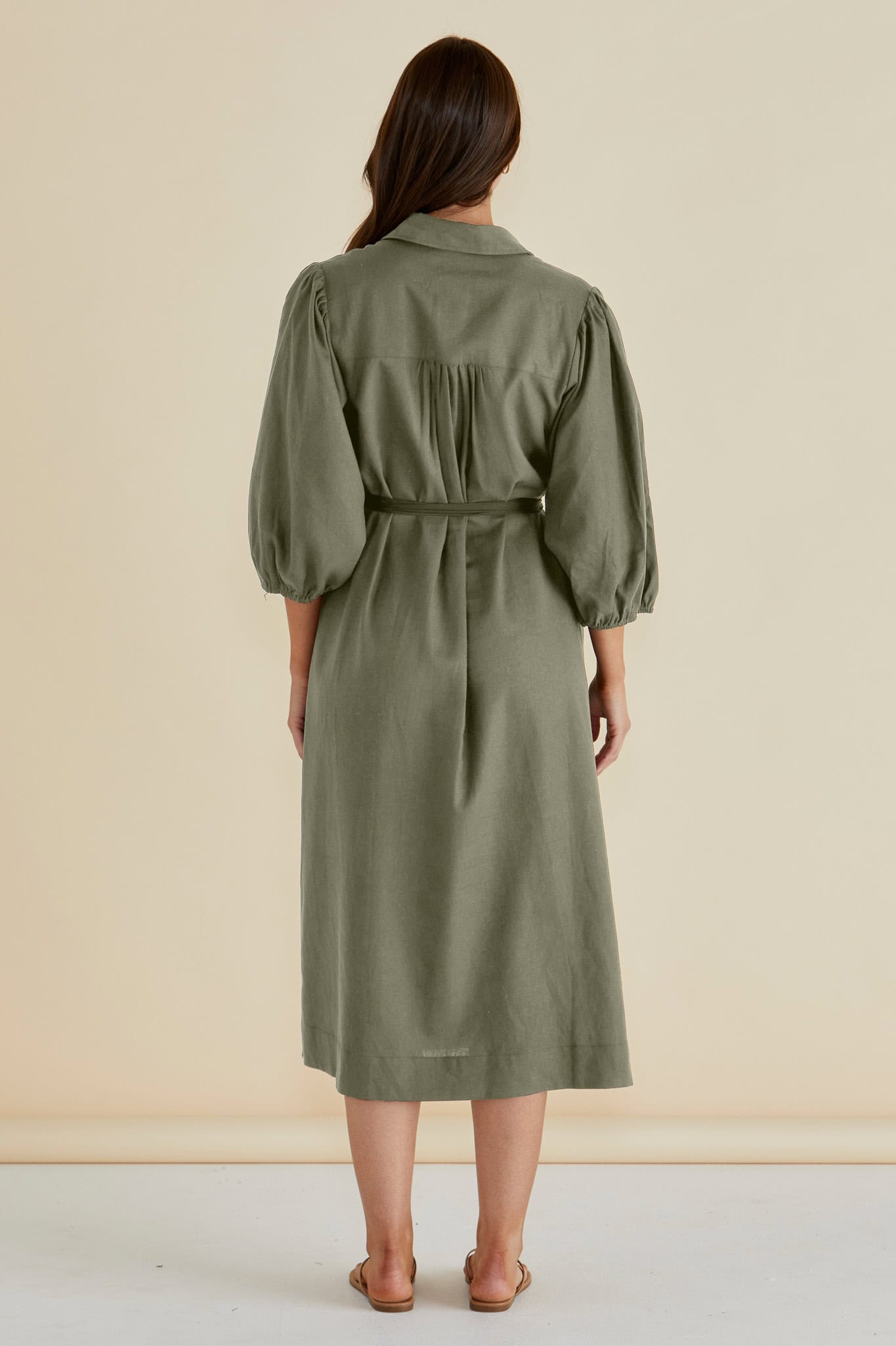 Angelina Dress - Olive - Image 4