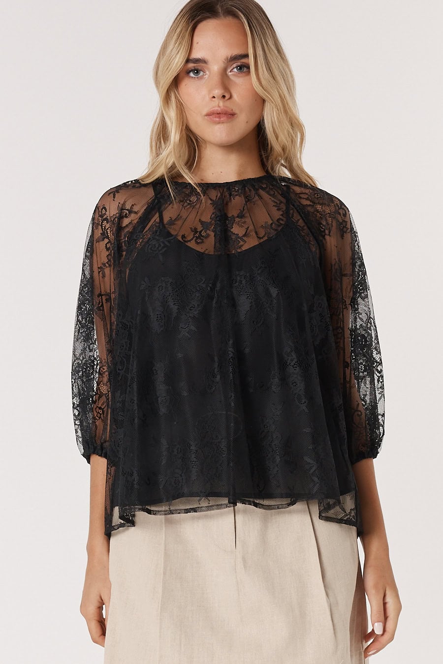 Odyssey Lace Blouse - Black - Image 1