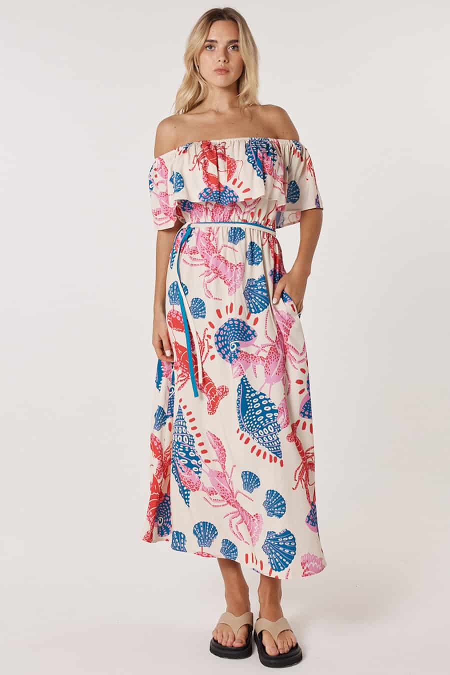 Soleil Dress - Lobster - Image 1