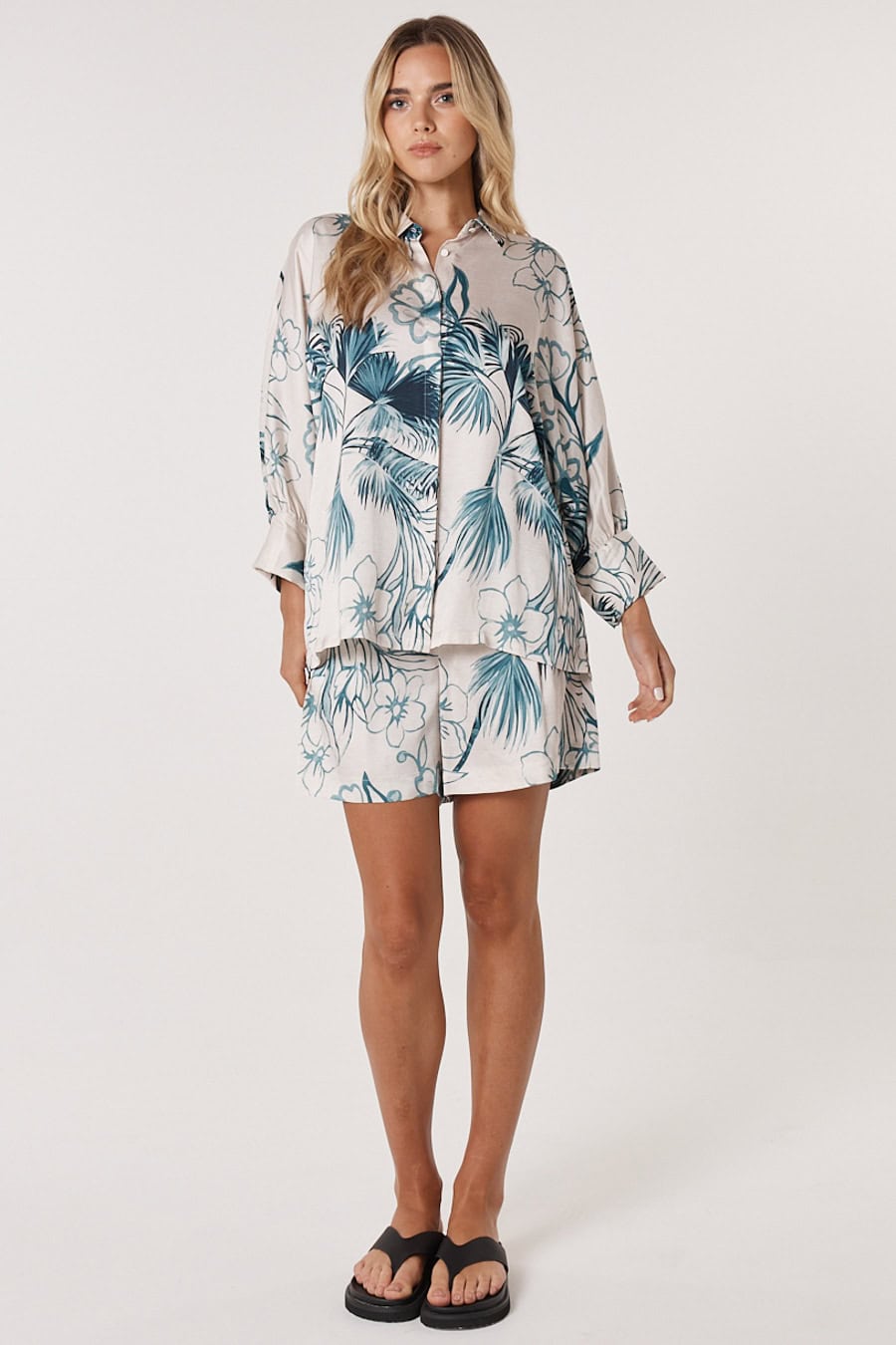 Solstice Palms Shirt - Palm Print - Image 1