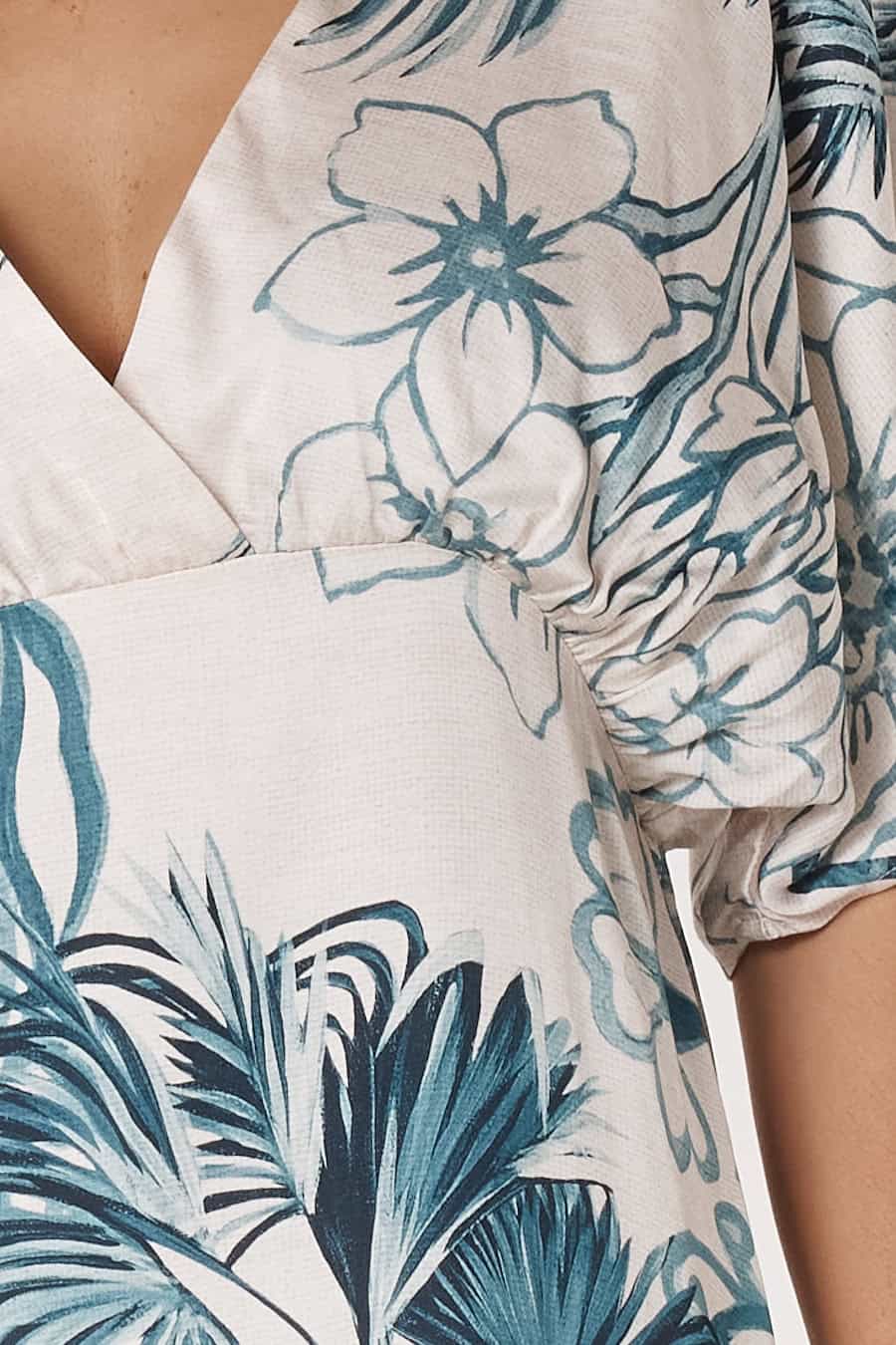 Solstice Palms Midi Dress - Palm Print - Image 2