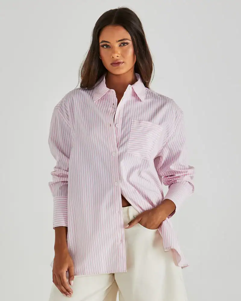 Ambrose Shirt - Pink Stripe - Image 1