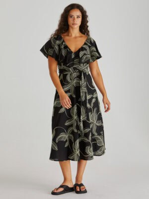 Rosita Ruffle Dress - Black