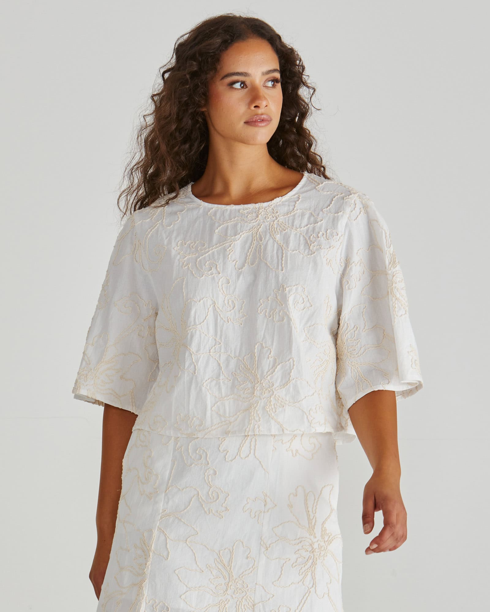 Shay Mini Skirt - Cream - Image 1