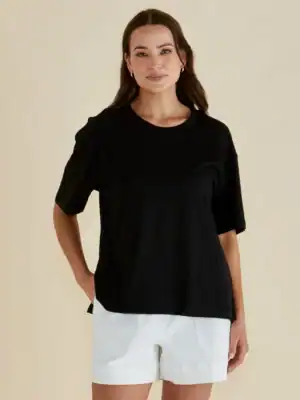 Relax Boxy Tee - Black
