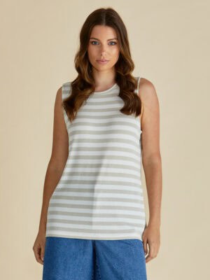Positano Gold Stripe Tank