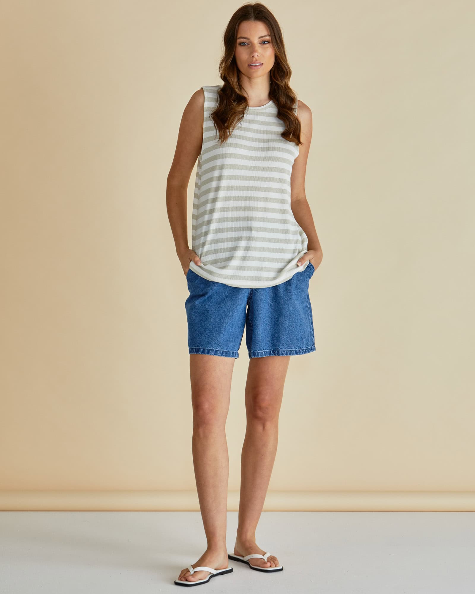 Positano Gold Stripe Tank - Image 2