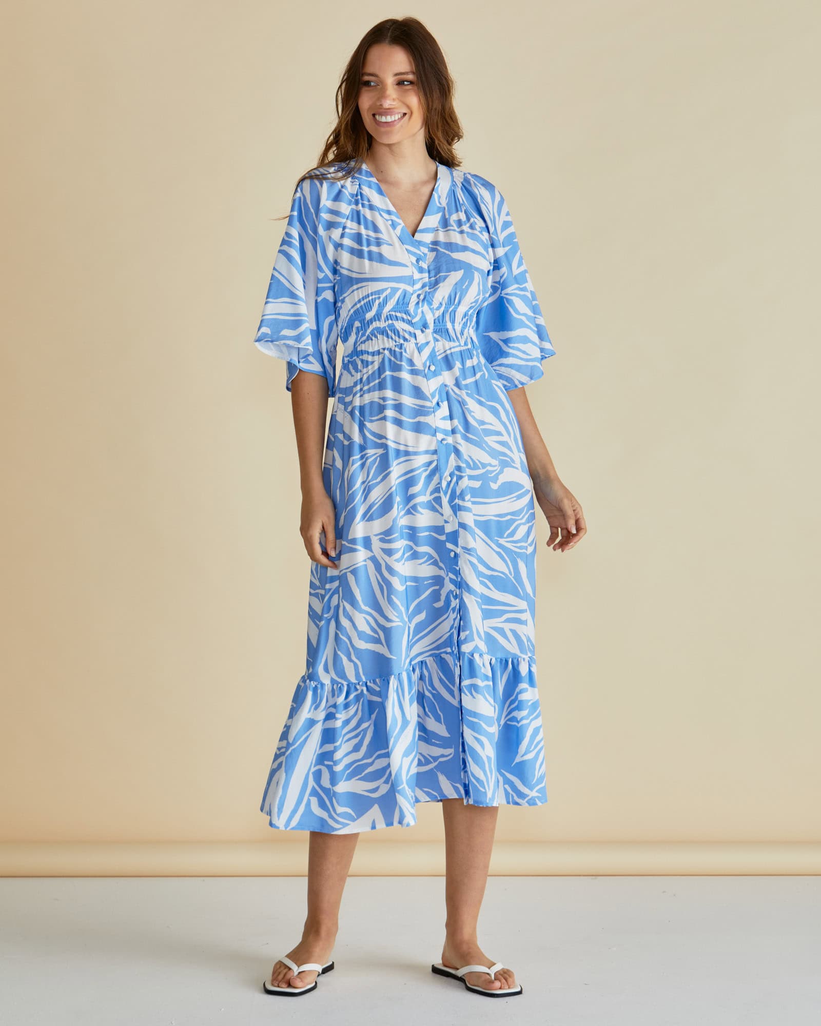 Moxie Dress - Blue Abstract Print - Image 1