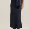 Jasper Slip Skirt - Navy - Thumbnail Image 2