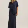 Jasper Slip Skirt - Navy - Thumbnail Image 1