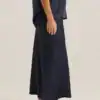 Jasper Slip Skirt - Navy - Thumbnail Image 3