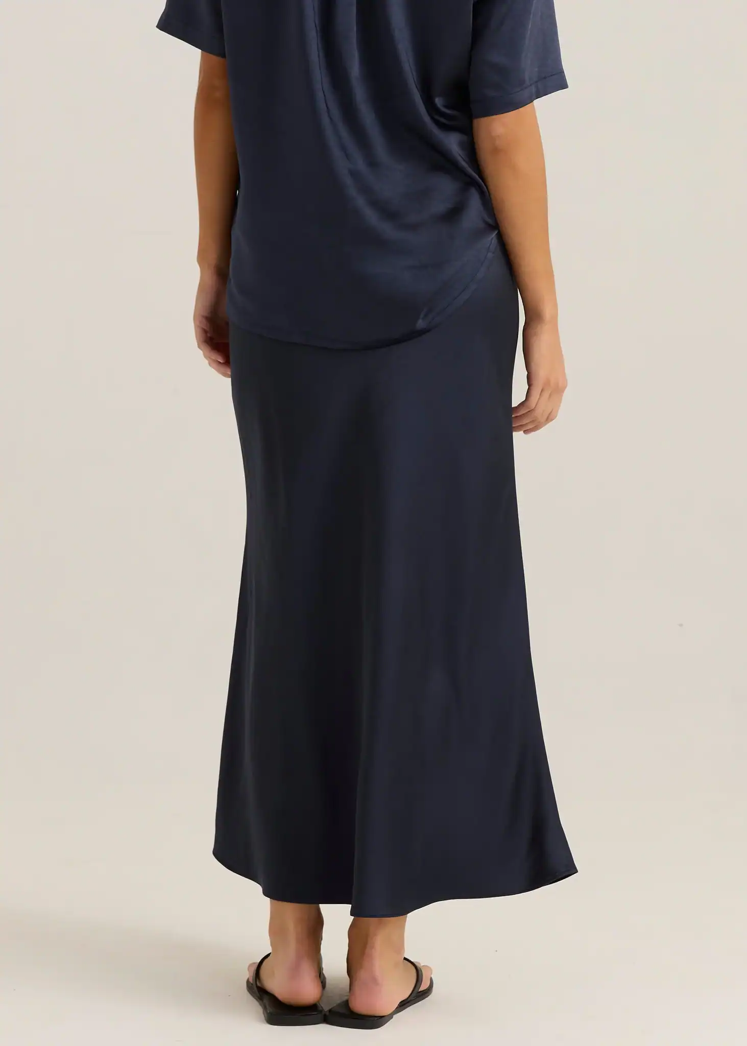 Jasper Slip Skirt - Navy - Image 4