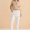 Salford Knit Polo -Beige/White - Thumbnail Image 2