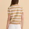 Salford Knit Polo -Beige/White - Thumbnail Image 4
