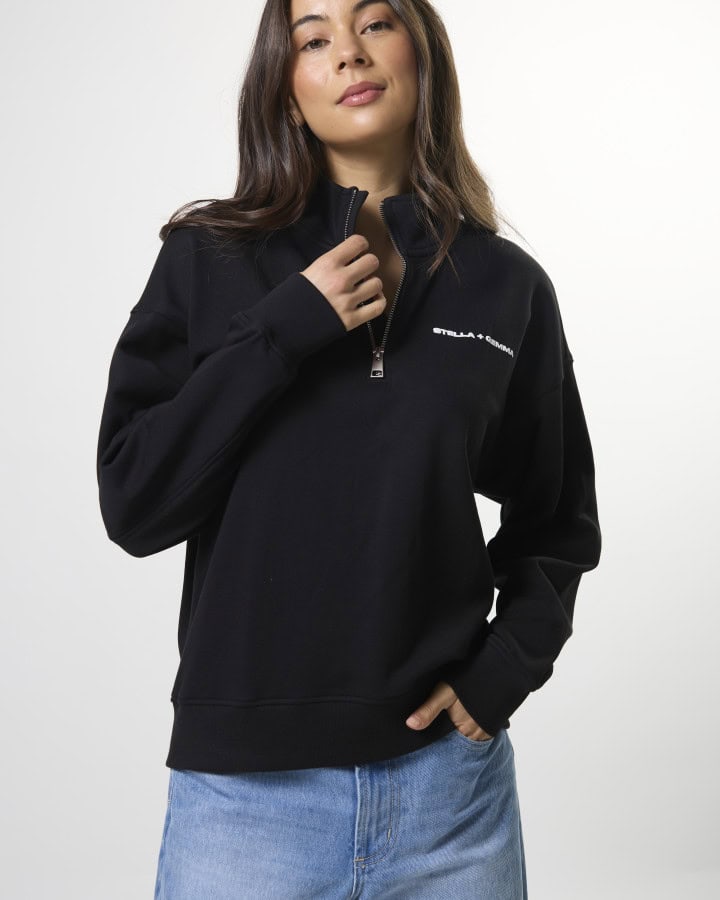 Core 1/4 Zip Sweat - Black - Image 3