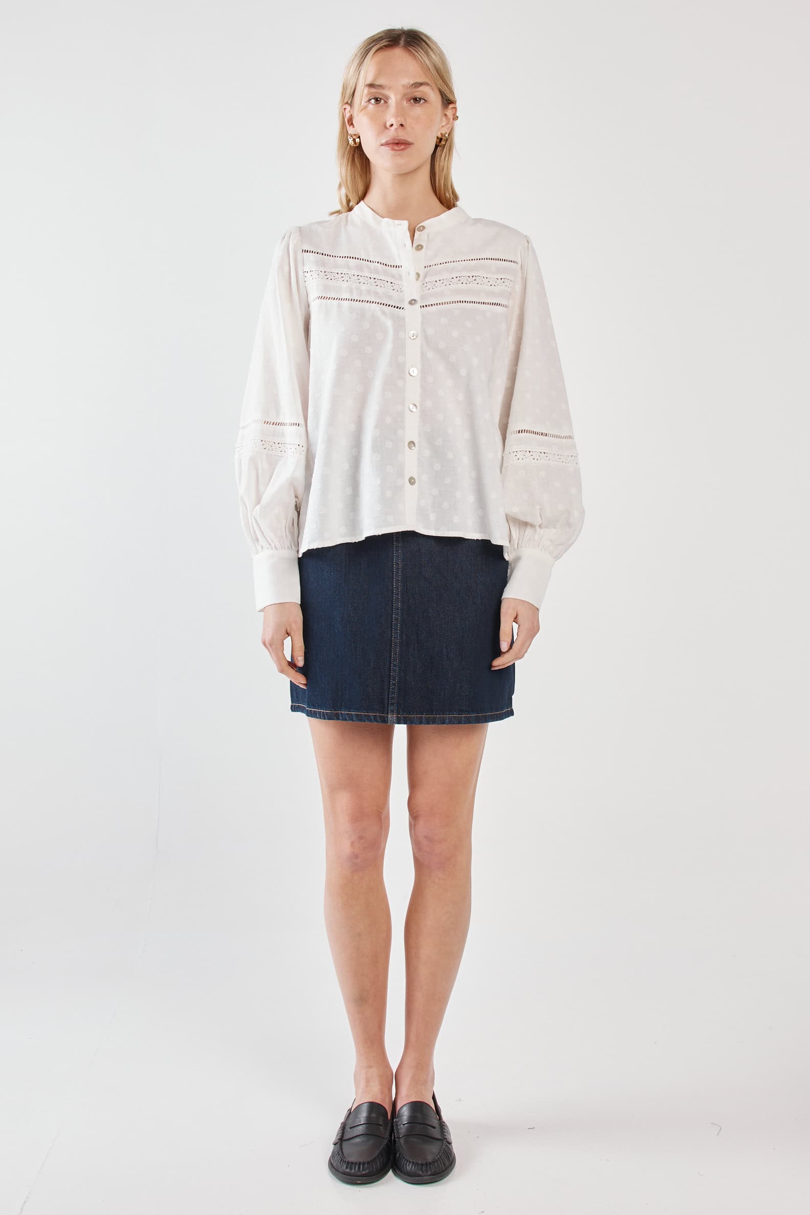 Eleri Lace Blouse - White - Image 1