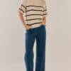Bailey Boxy Top - Cream/Liquorice Cream - Thumbnail Image 4