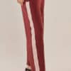Evelyn Wide Leg Jogger - Burgundy - Thumbnail Image 2