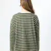 Drop Shoulder Tee - Khaki Stripe - Thumbnail Image 3